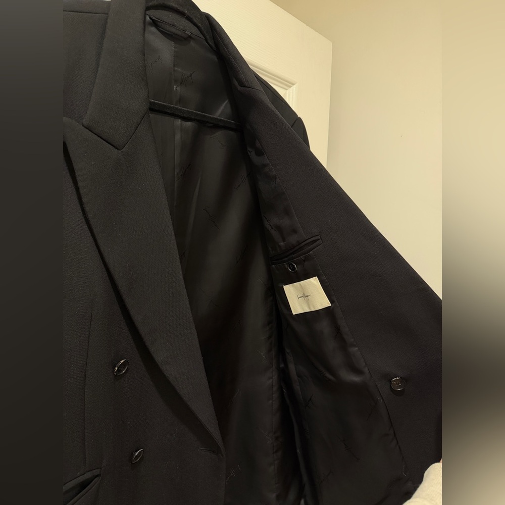 Second/Layer Pico Black Double-Breasted Blazer - image 3